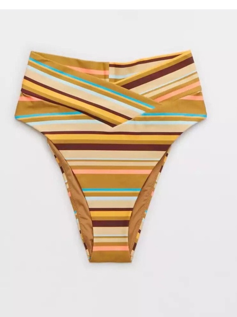 NWT Aerie High Cut Cheeky Striped Women’s Swim Bottoms